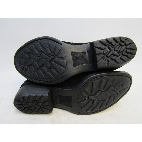 Born Womens Size 6 M Black Suede Zip Buckle Ankle Fashion Boots Bootie - Picture 9 of 11